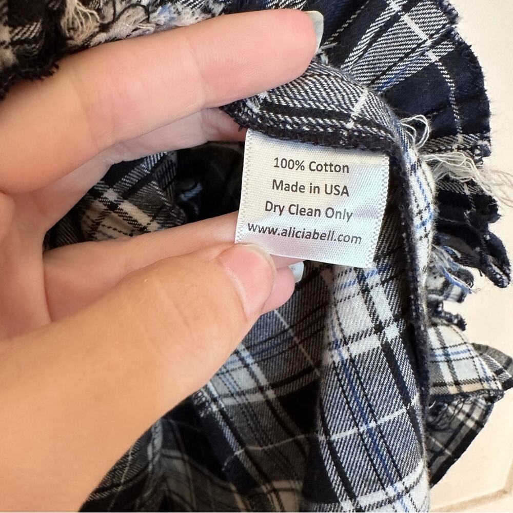 Plaid Ruffle Hem Dress - Picture 4 of 5